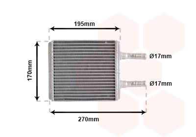 Heat Exchanger, interior heating - 82006061 VAN WEZEL