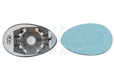 Mirror Glass, outside mirror - 0156837 VAN WEZEL