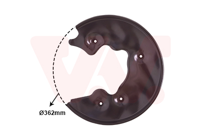 Lamiera paraspruzzi, Disco freno - 0327374 VAN WEZEL