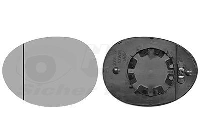 Vetro specchio, Specchio esterno - 0518837 VAN WEZEL