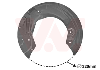 Splash Panel, brake disc - 0627371 VAN WEZEL