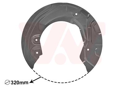 Splash Panel, brake disc - 0627372 VAN WEZEL