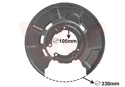 Splash Panel, brake disc - 0627373 VAN WEZEL