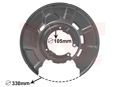 Splash Panel, brake disc - 0627374 VAN WEZEL