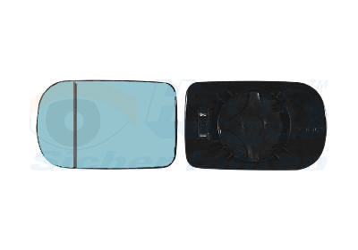 Mirror Glass, outside mirror - 0639830 VAN WEZEL