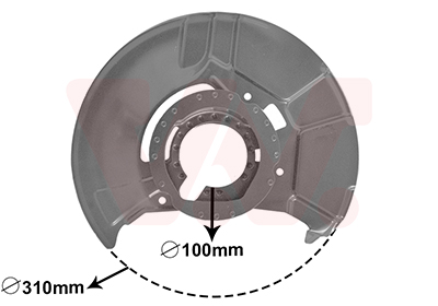 Splash Panel, brake disc - 0640372 VAN WEZEL