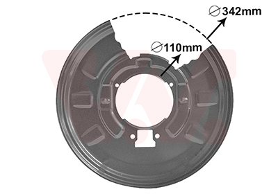 Splash Panel, brake disc - 0649373 VAN WEZEL