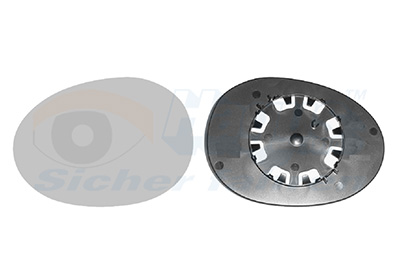Vetro specchio, Specchio esterno - 0910832 VAN WEZEL