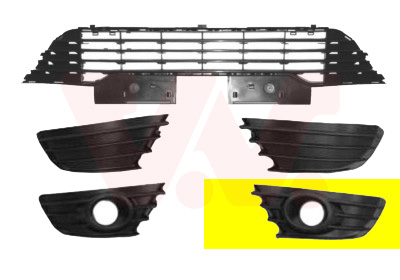 Griglia di ventilazione, Paraurti - 0970593 VAN WEZEL