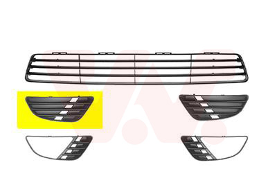 Ventilation Grille, bumper - 1805592 VAN WEZEL