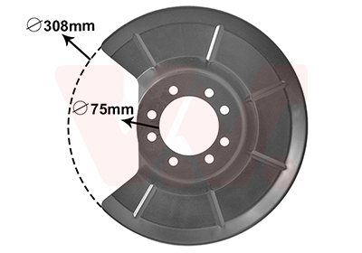 Splash Panel, brake disc - 1863373 VAN WEZEL