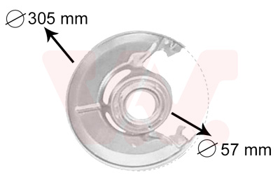 Splash Panel, brake disc - 3010371 VAN WEZEL