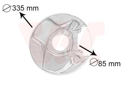 Lamiera paraspruzzi, Disco freno - 3010373 VAN WEZEL