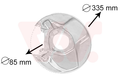 Lamiera paraspruzzi, Disco freno - 3010374 VAN WEZEL
