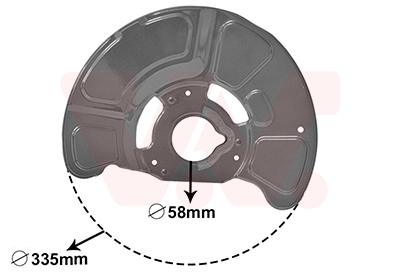 Splash Panel, brake disc - 3044372 VAN WEZEL