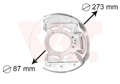 Lamiera paraspruzzi, Disco freno - 3763371 VAN WEZEL