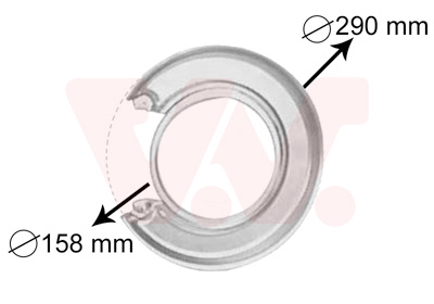 Lamiera paraspruzzi, Disco freno - 3765373 VAN WEZEL