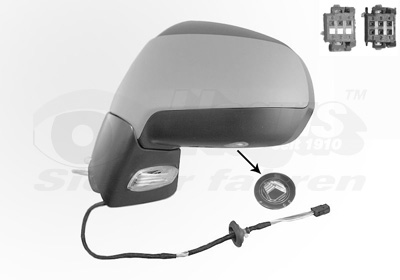 Specchio retrovisore esterno - 4076817 VAN WEZEL