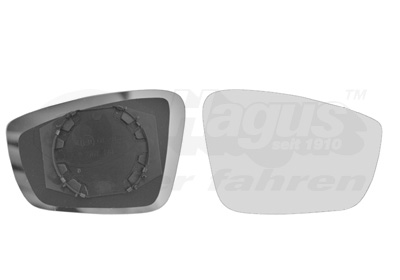 Mirror Glass, outside mirror - 5701832 VAN WEZEL