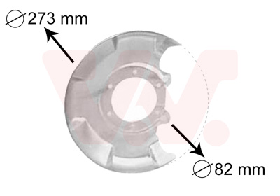 Lamiera paraspruzzi, Disco freno - 5810371 VAN WEZEL