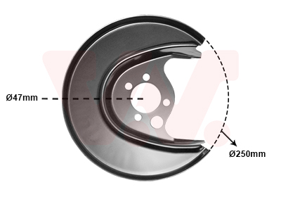 Splash Panel, brake disc - 5824374 VAN WEZEL