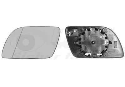Mirror Glass, outside mirror - 5827837 VAN WEZEL
