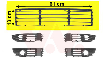 Ventilation Grille, bumper - 5837590 VAN WEZEL