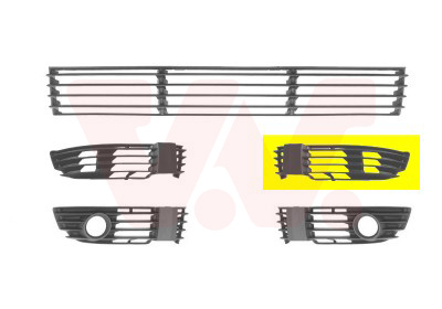 Griglia di ventilazione, Paraurti - 5837591 VAN WEZEL