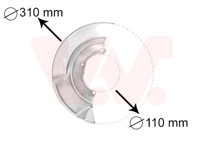 Lamiera paraspruzzi, Disco freno - 5874372 VAN WEZEL