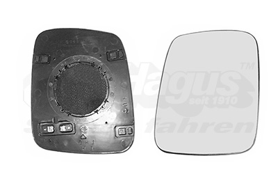Mirror Glass, outside mirror - 5874836 VAN WEZEL