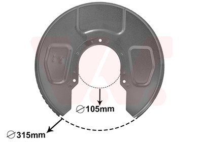 Splash Panel, brake disc - 5878374 VAN WEZEL
