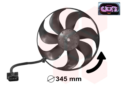 Ventola, Raffreddamento motore - 5888744 VAN WEZEL