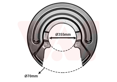 Lamiera paraspruzzi, Disco freno - 5897373 VAN WEZEL