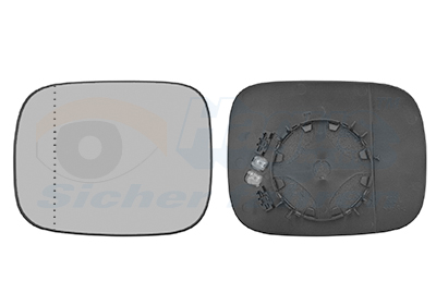 Mirror Glass, outside mirror - 5938835 VAN WEZEL