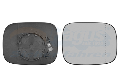 Mirror Glass, outside mirror - 5938836 VAN WEZEL