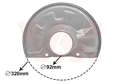 Splash Panel, brake disc - 5940371 VAN WEZEL
