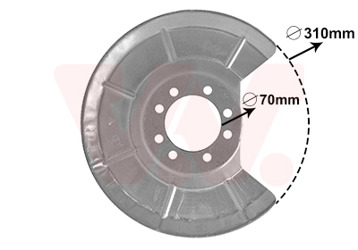 Splash Panel, brake disc - 5942373 VAN WEZEL