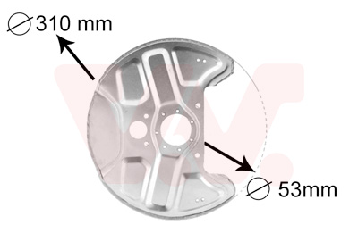 Lamiera paraspruzzi, Disco freno - 5994372 VAN WEZEL