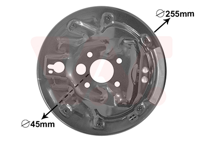 Cover Sheet, brake drum - 7620374 VAN WEZEL