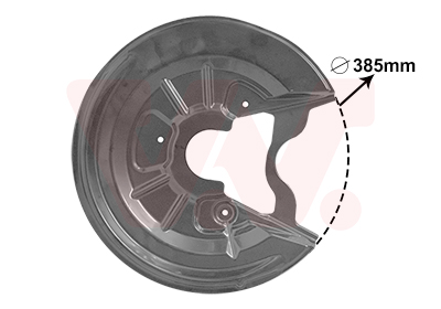 Lamiera paraspruzzi, Disco freno - 7623373 VAN WEZEL