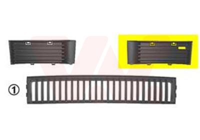 Ventilation Grille, bumper - 7625591 VAN WEZEL