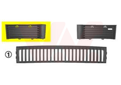 Ventilation Grille, bumper - 7625592 VAN WEZEL