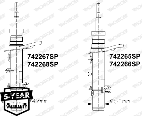 Shock Absorber - 742266SP MONROE
