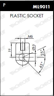 Gas Spring, boot-/cargo area - ML5776 MONROE