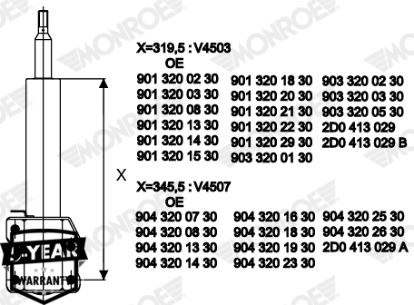 Shock Absorber - V4503 MONROE