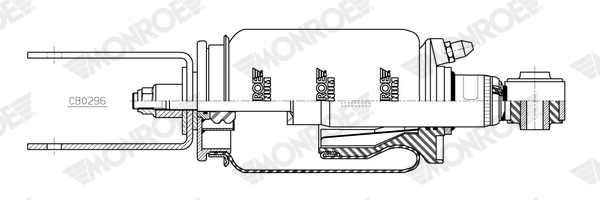 Shock Absorber, cab suspension - CB0296 MONROE