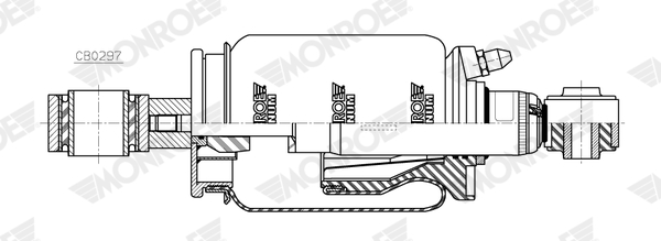 Ammortizzatore, Sospensione cabina - CB0297 MONROE
