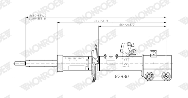 Shock Absorber - G7930 MONROE