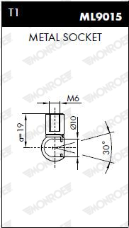 Gas Spring, rear windscreen - ML5535 MONROE