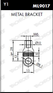 Gas Spring, rear windscreen - ML5535 MONROE